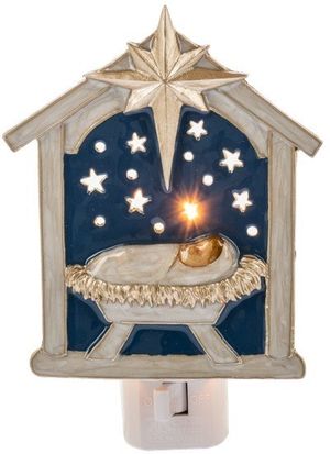 Night Light-Baby Jesus In Manger (3.75