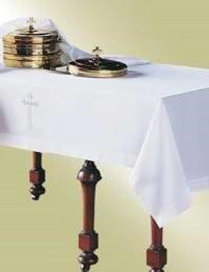 Communion-Table Cover-Viva-Latin Cross-White (50 X 86) | John 3:16 ...
