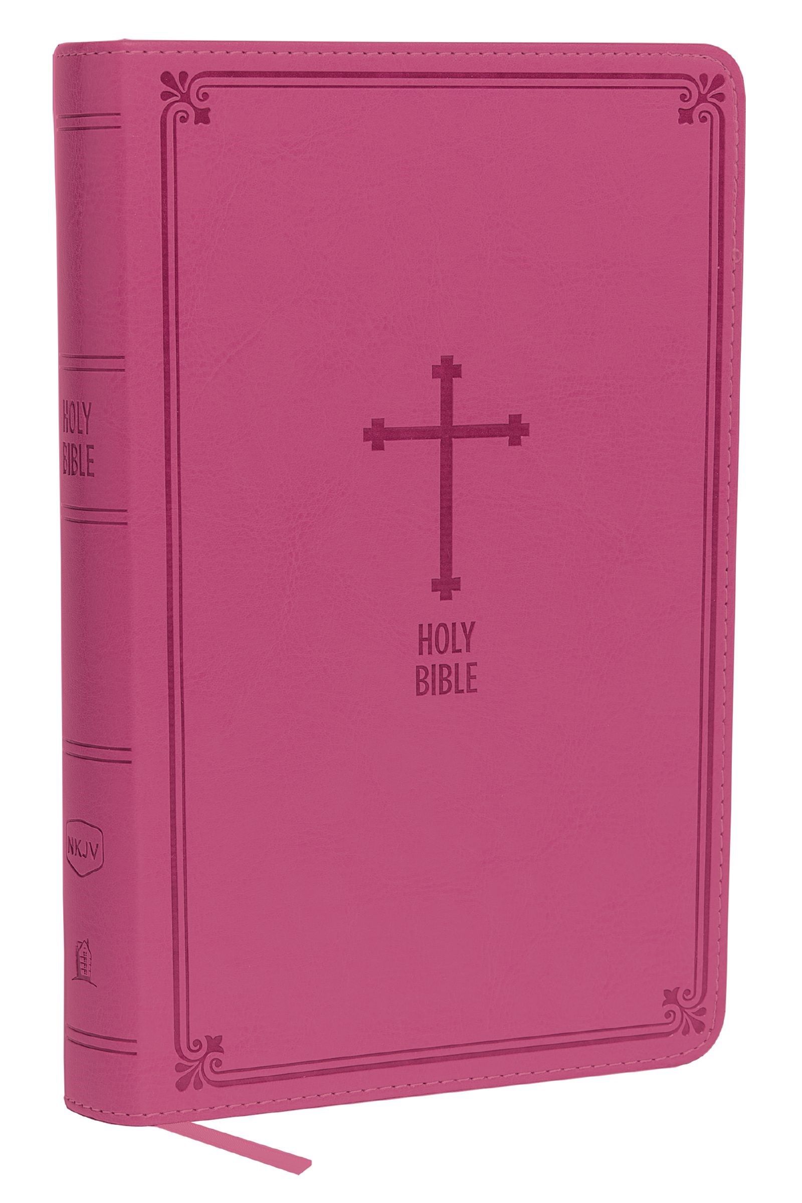 NKJV, Deluxe Gift Bible, Imitation Leather, Pink, Red Letter