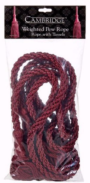 Weighted Pew Rope-8'-Burgundy | Cedar Springs Christian Stores, Inc.