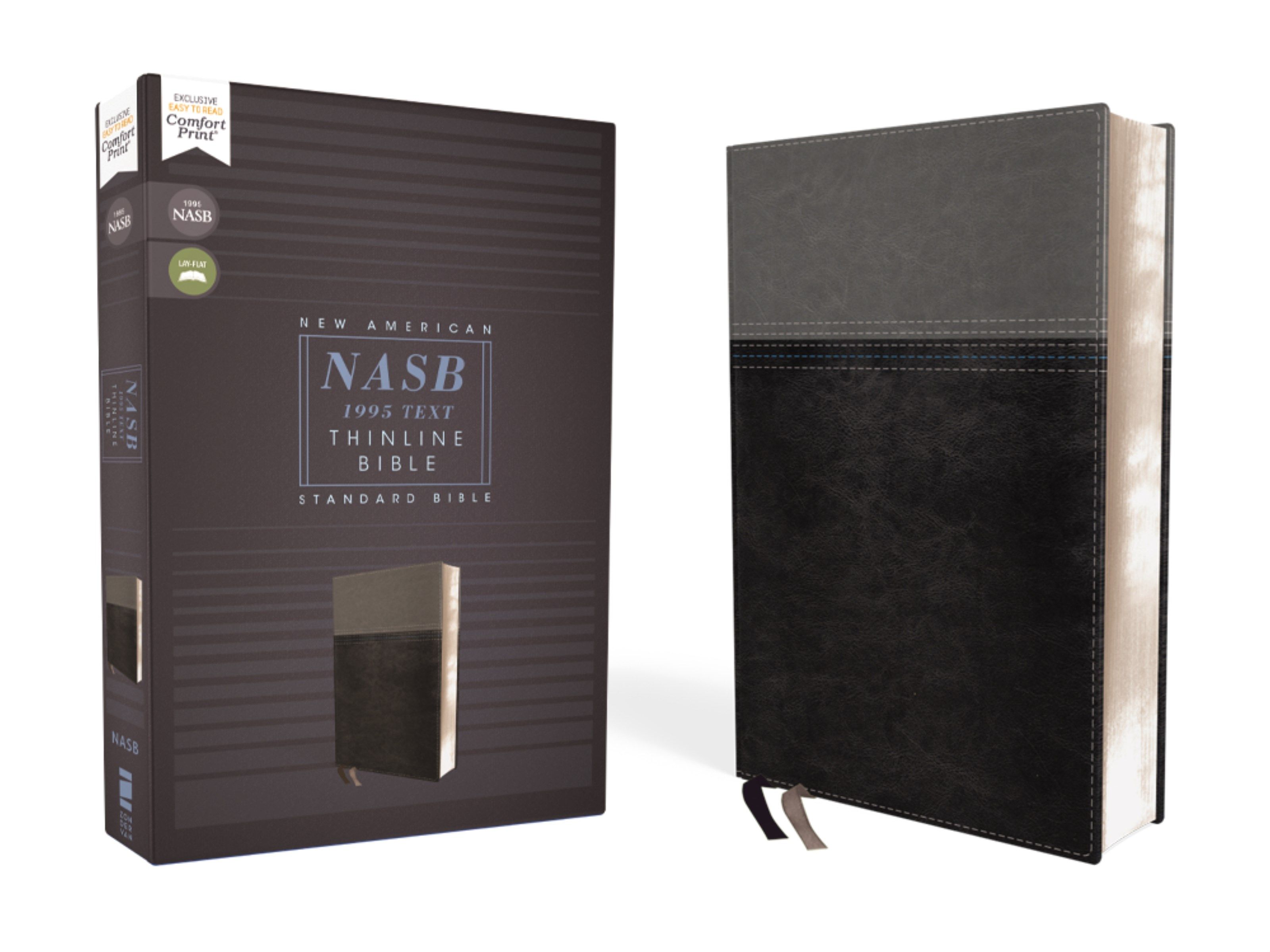 1995 Text NASB, Thinline Bible, Leathersoft, Black, Red Letter Edition, 1995 Text ...