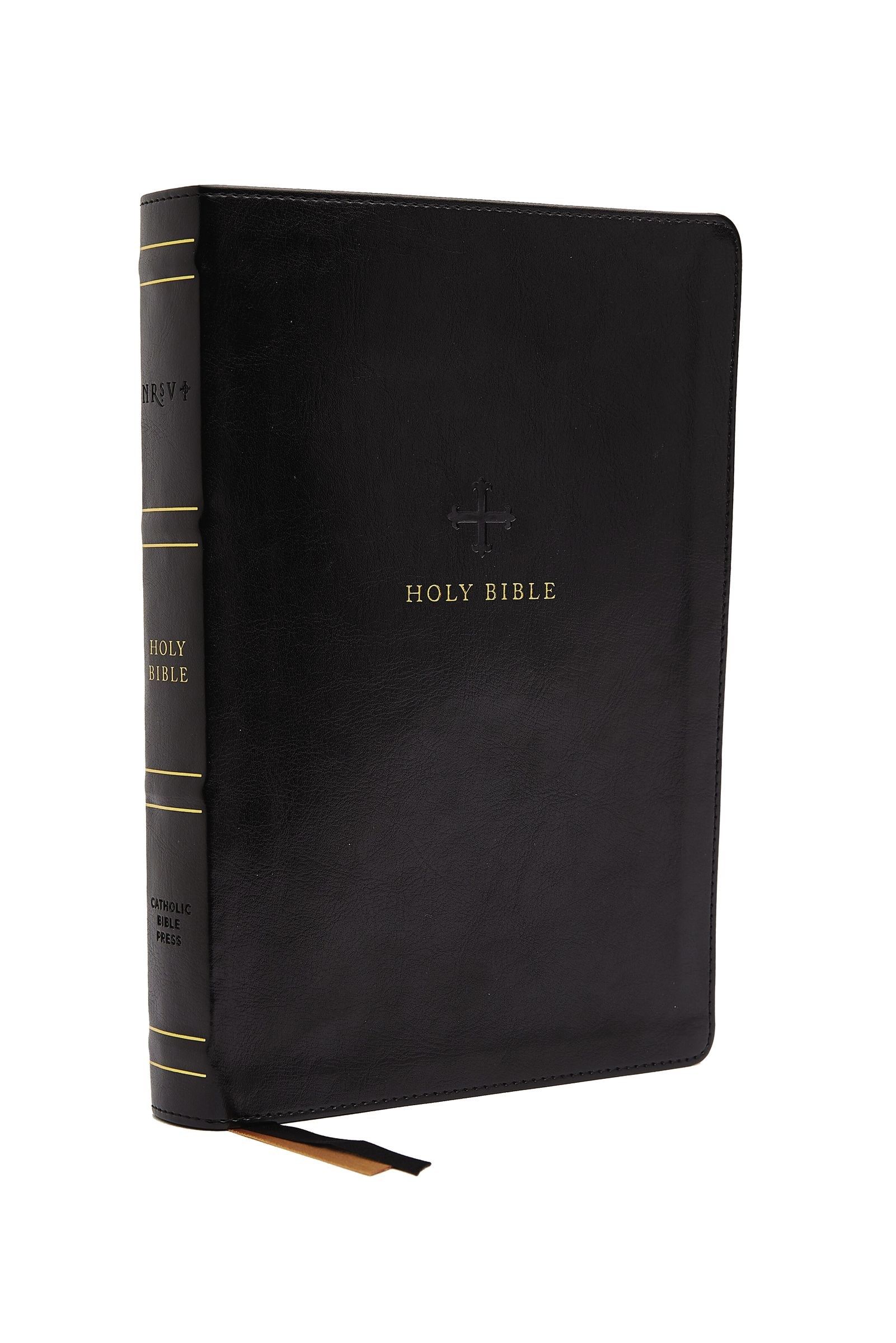 NRSV, Catholic Bible, Standard Large Print, Leathersoft, Black, Comfort ...
