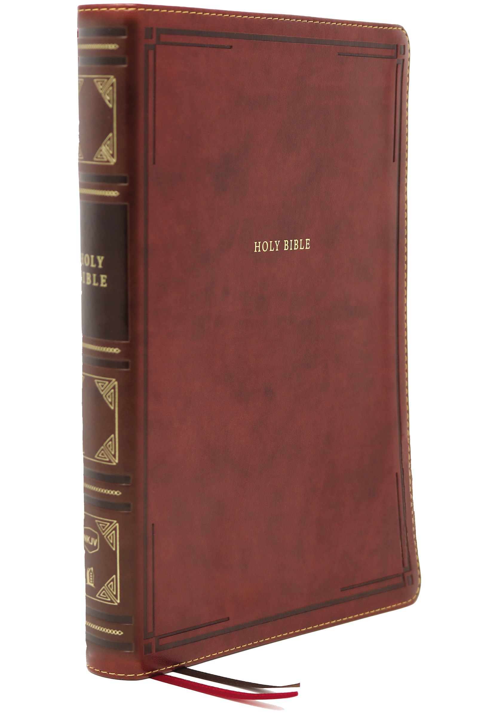 NKJV, Reference Bible, Super Giant Print, Leathersoft, Brown