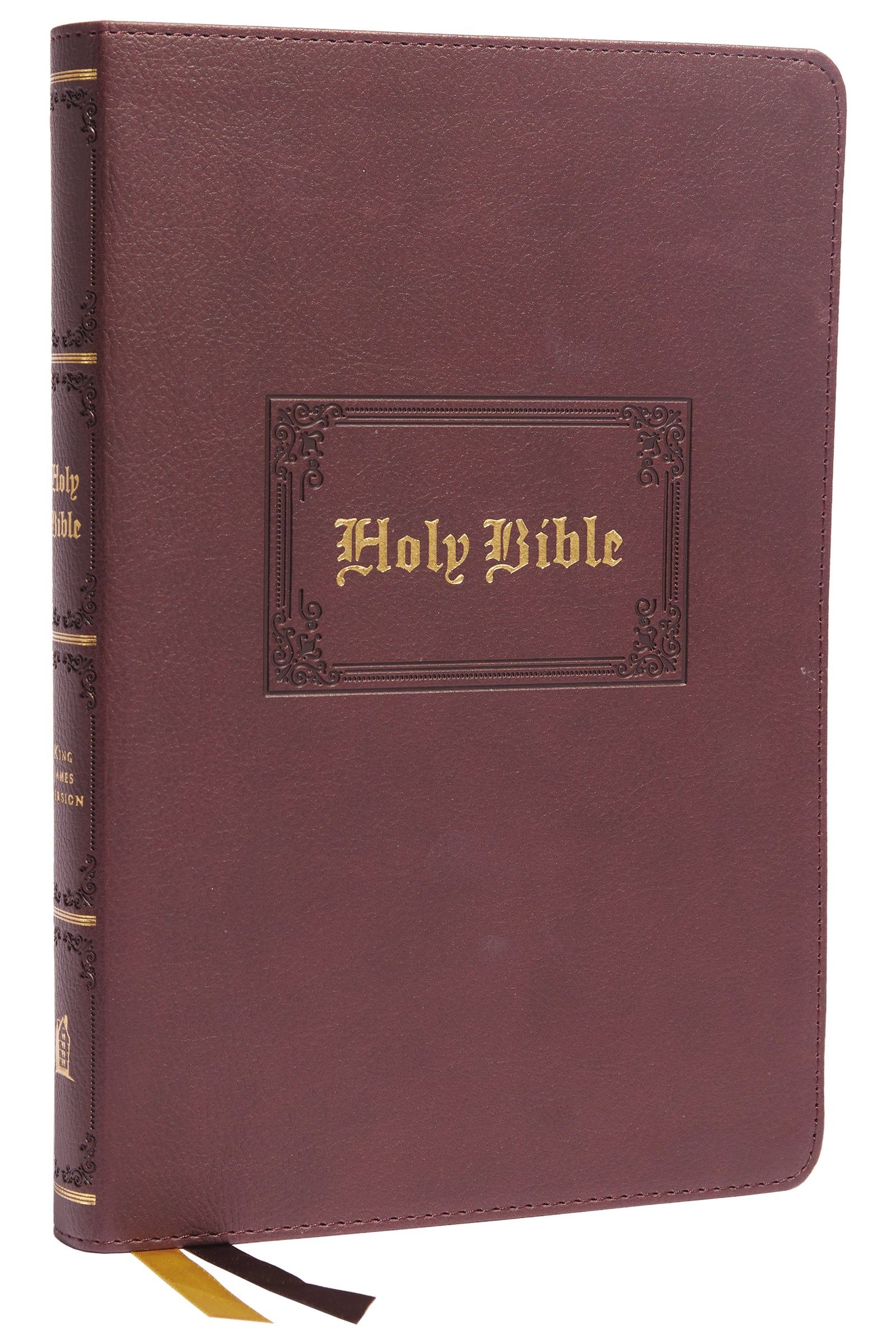 KJV Holy Bible: Large Print Thinline, Brown Leathersoft, Red Letter ...
