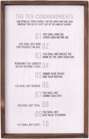 Wall Plaques 10 Commandments