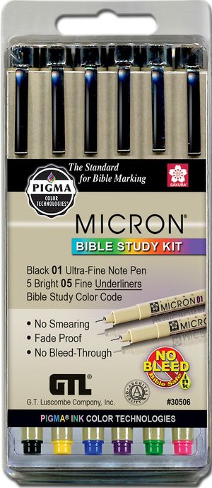 Pigma Micron Bible Study Pen Kit | Gospel Supplies