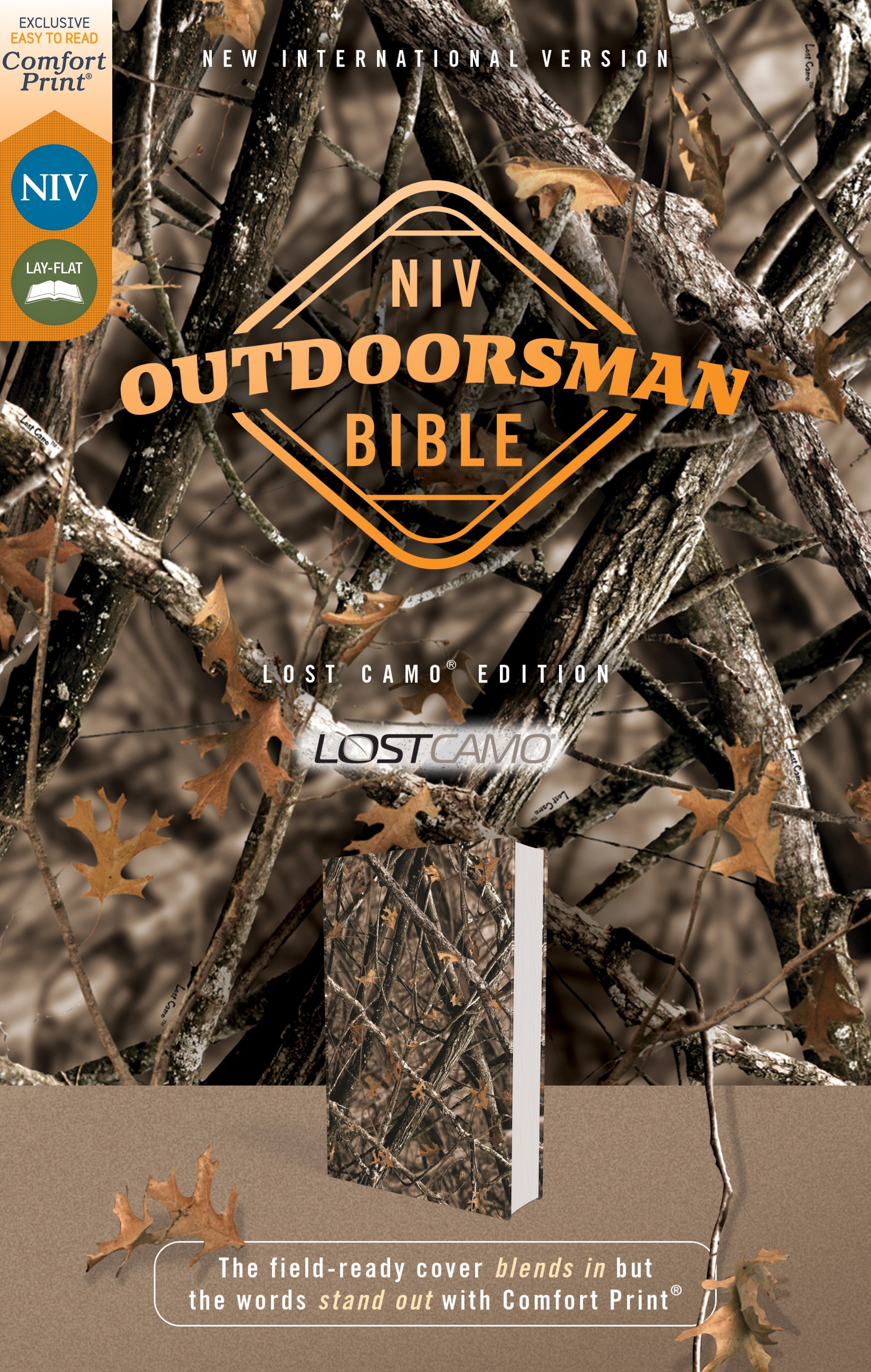 NIV, Outdoorsman Bible, Lost Camo Edition, Leathersoft, Red Letter