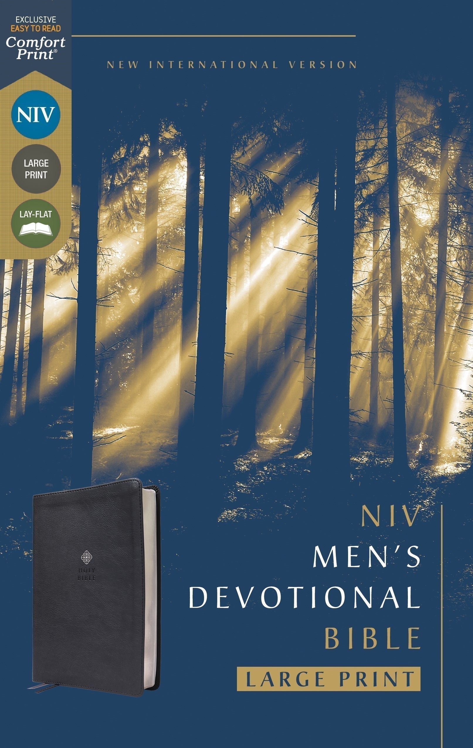 NIV, Men's Devotional Bible (by Men, for Men), Large Print, Leathersoft ...