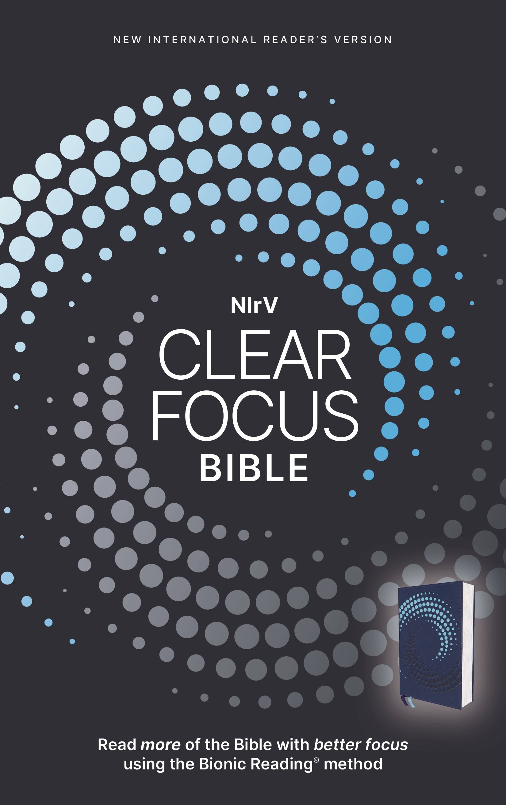 NIrV, Clear Focus Bible, Leathersoft, Navy: Read More of the Bible