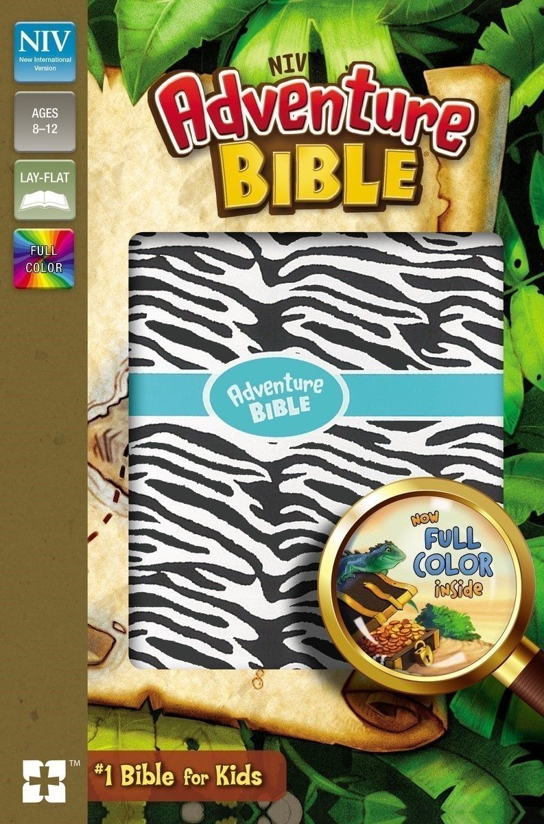 NIV, Adventure Bible, Leathersoft, Zebra Print, Full Color