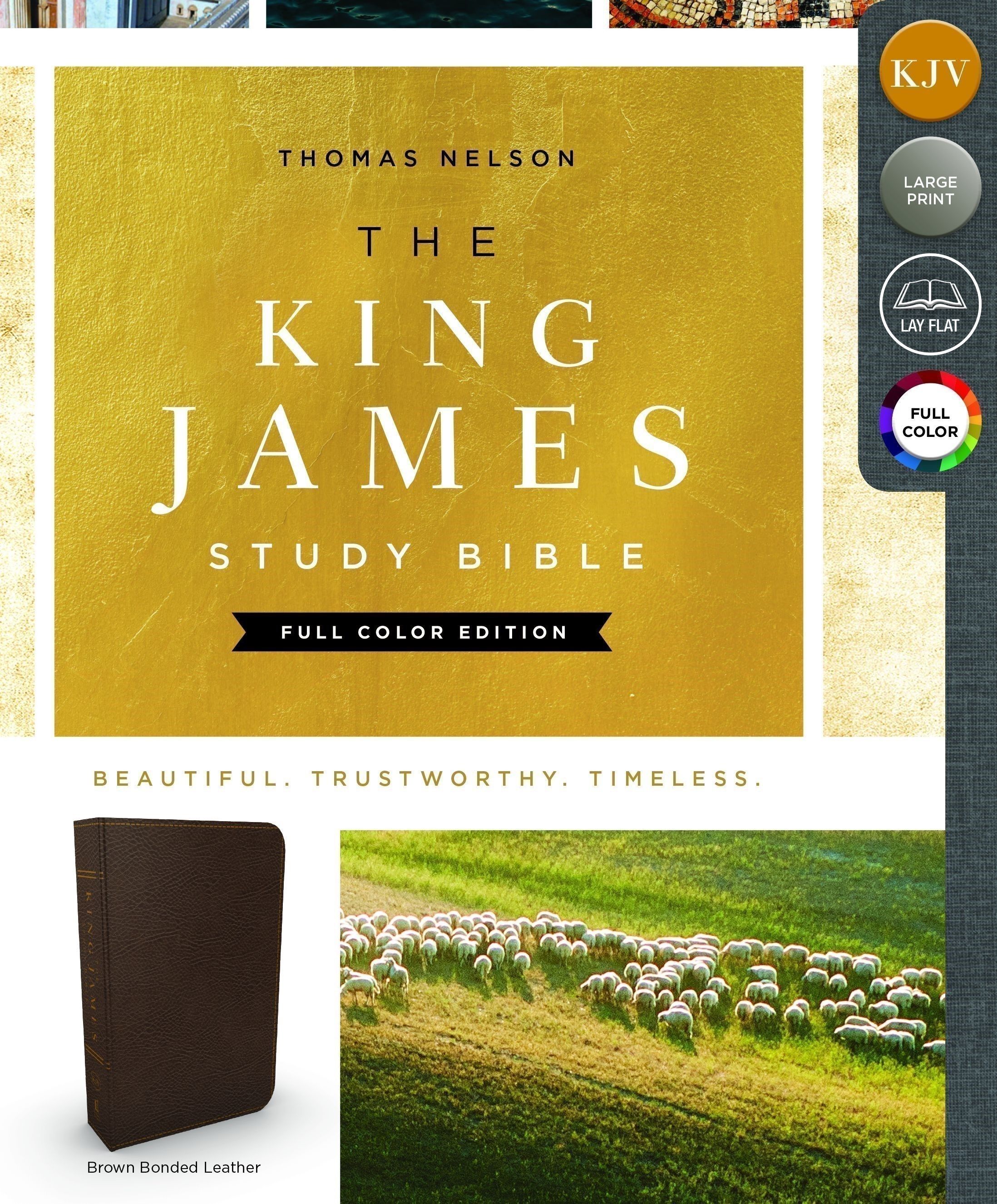 The King James Study Bible, Bonded Leather, Brown, Full-Color Edition ...