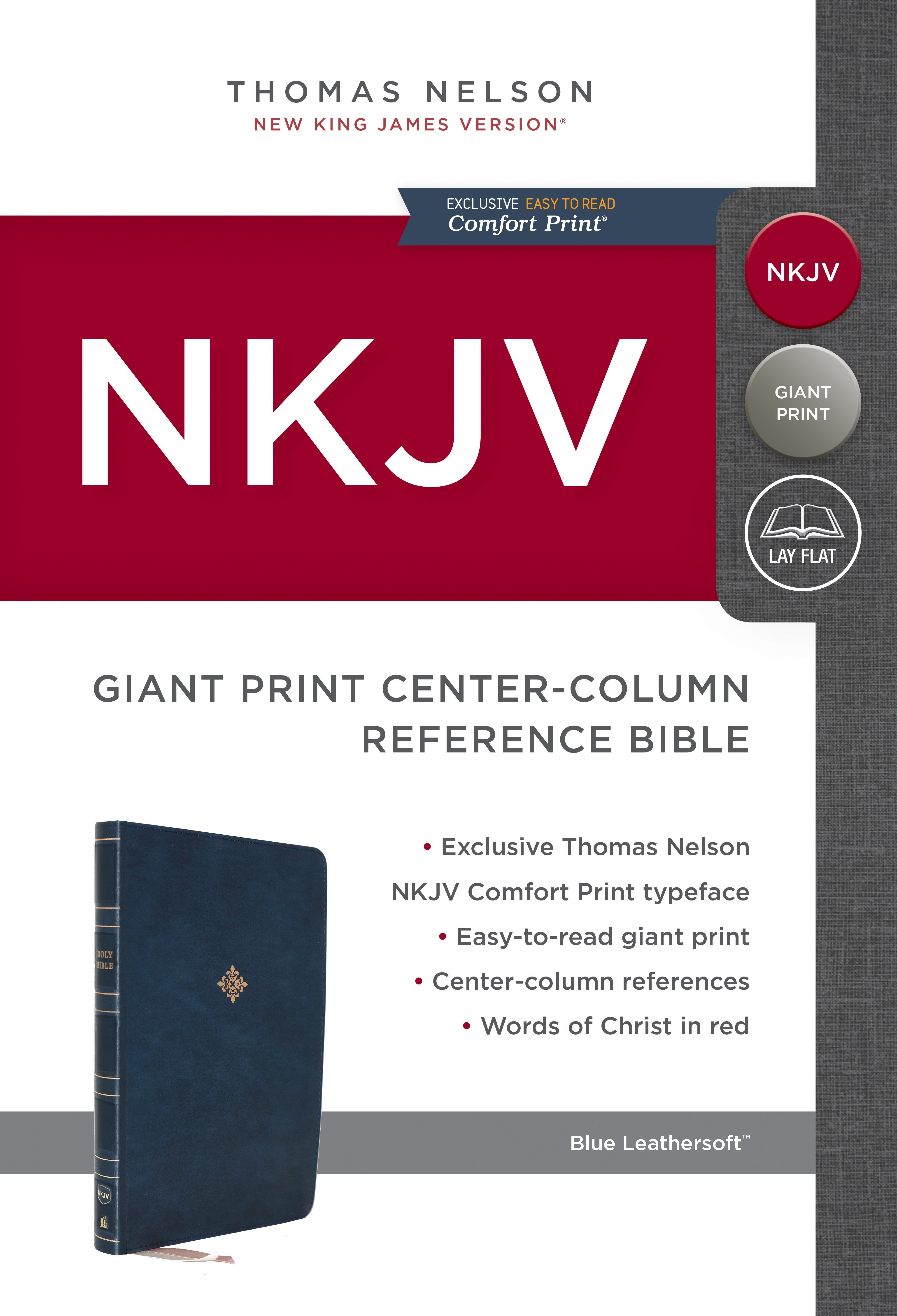 NKJV, Reference Bible, Center-Column Giant Print, Leathersoft