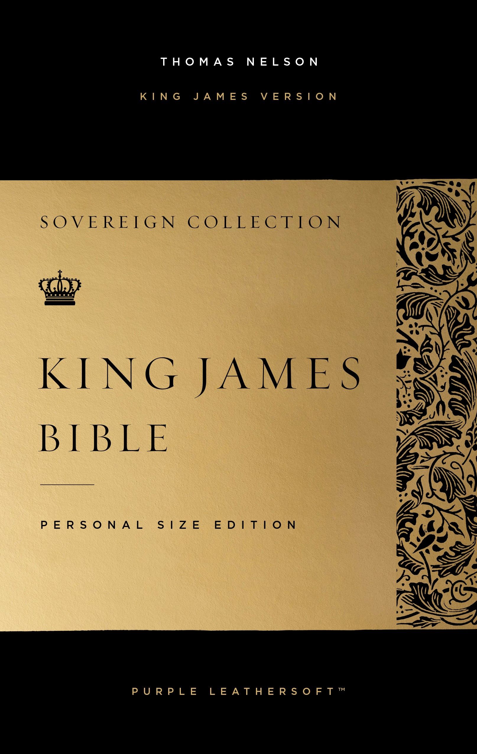 KJV, Sovereign Collection Bible, Personal Size, Leathersoft, Purple ...