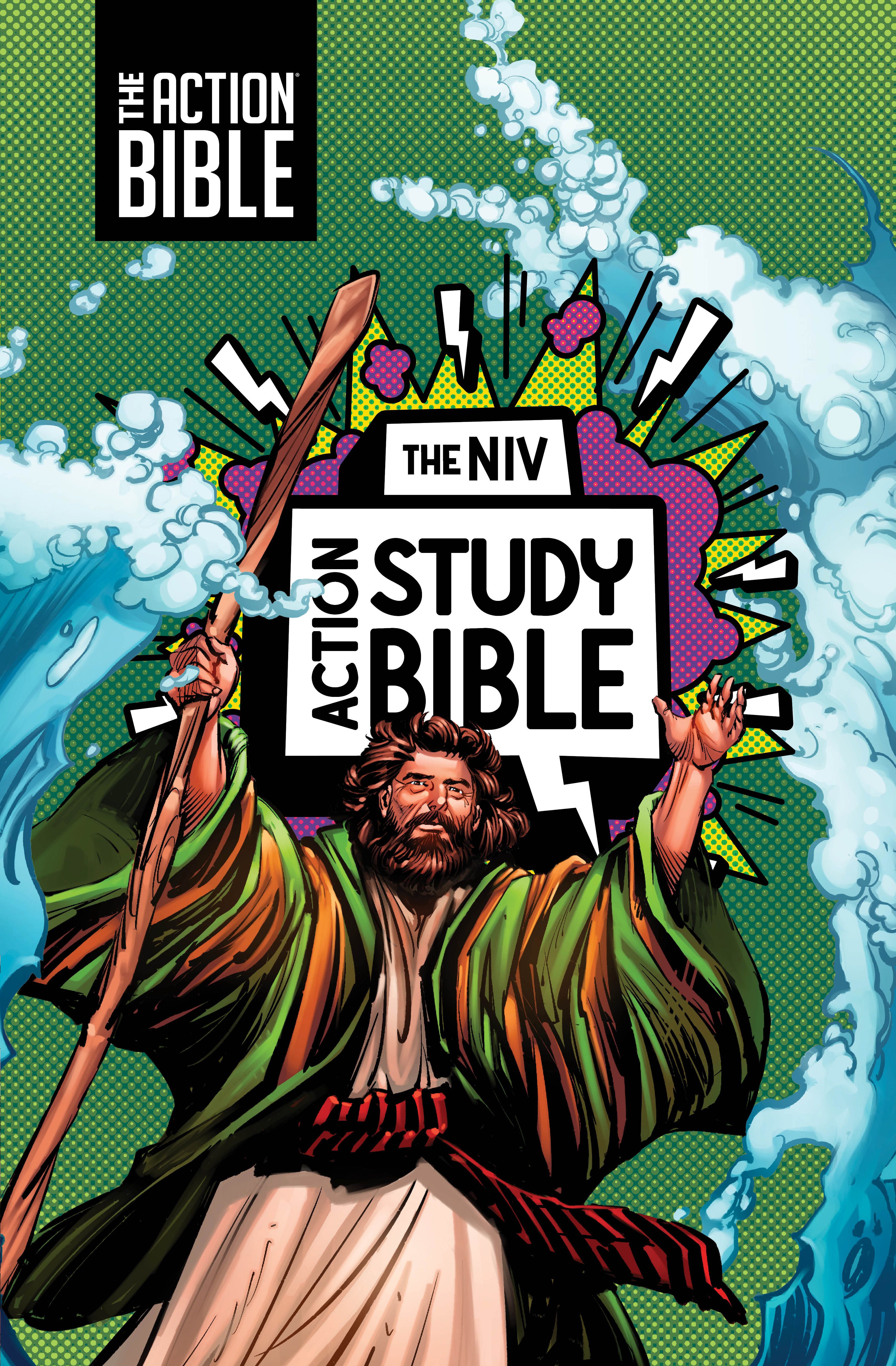 The NIV Action Study Bible, Leathersoft, Forest, Full Color | The