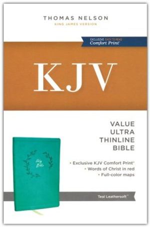 KJV Holy Bible: Value Ultra Thinline, Teal Leathersoft, Red Letter ...