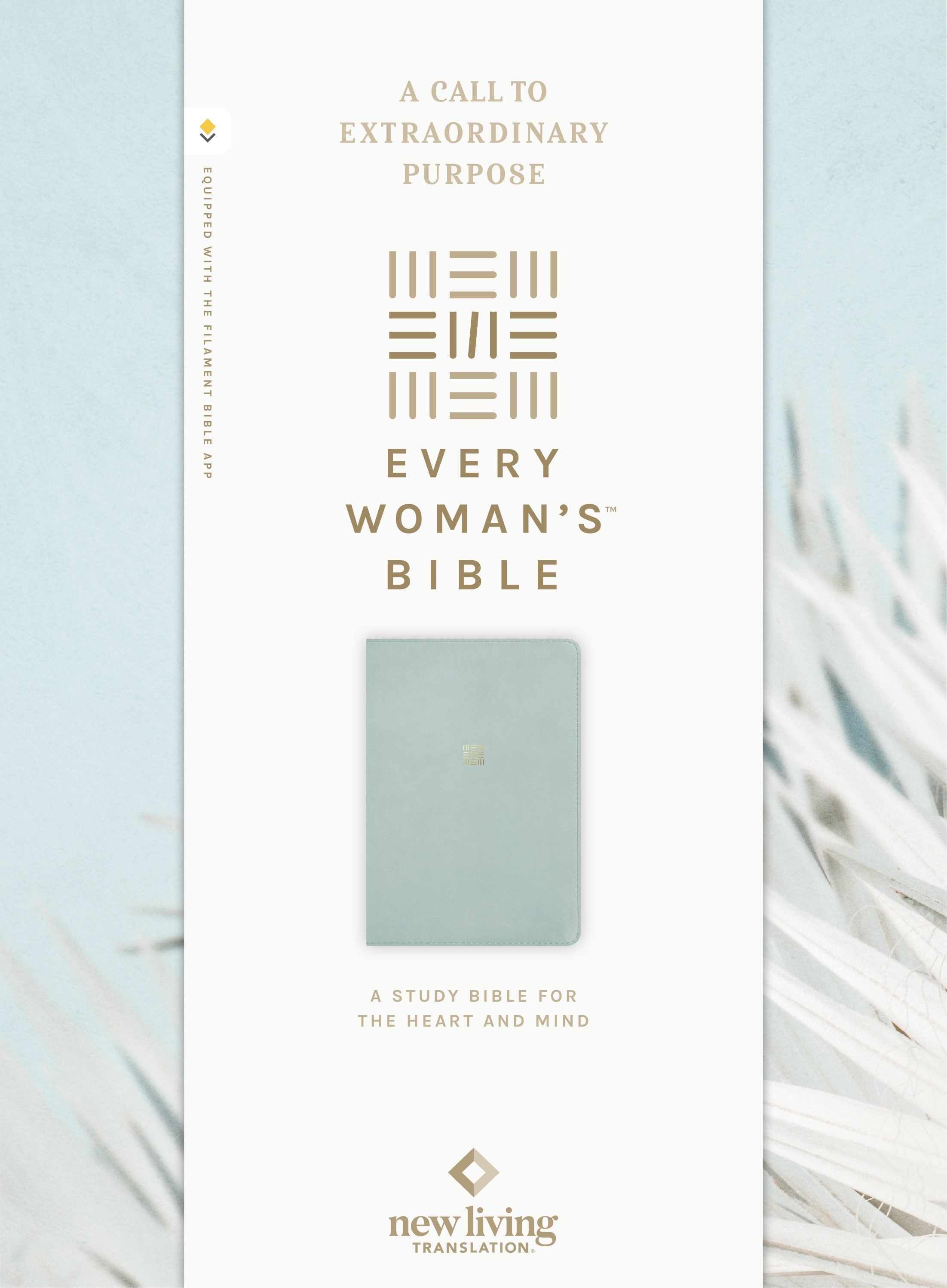 NLT Every Woman's Bible, Filament Enabled (Leatherlike, Sky Blue