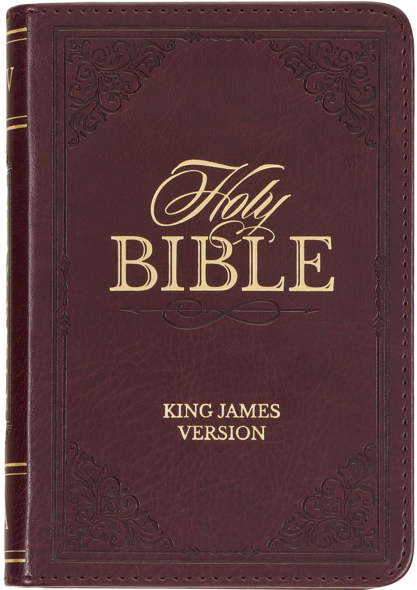 KJV Holy Bible, Mini Pocket Size, Faux Leather Red Letter Edition