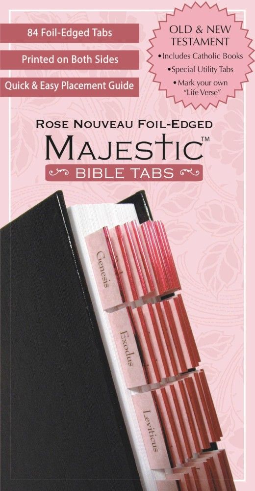Majestic Rose Nouveau Foil-Edged Bible Tabs | Majesty Christian Store