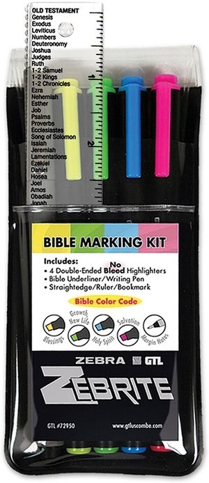 Double End Book Highlighters, Bible Highlighters Bleed