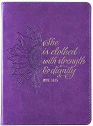 Christian Art Gifts Classic Journal Be Still and Know Psalm 46:10 Bible  Verse Inspirational Scripture Notebook for Women, Ribbon Marker, Purple Faux