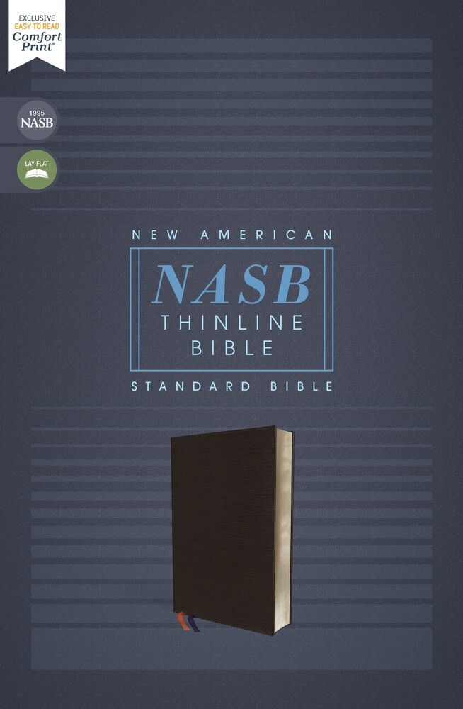 NASB Leathersoft Thinline Bible Comfort Print 2020 Text Thumb Indexed Teal Red Letter 