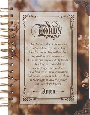 Christian Art Gifts Journal W/Scripture for Men/Women the Lord's Prayer  Mathew Bible Verse Brown 192 Ruled Pages, Large Hardcover Notebook, Wire  Bound