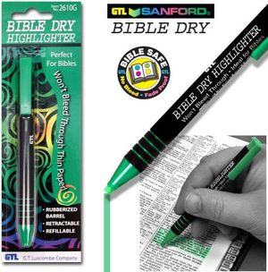 Bible Dry Highlighter - Green Carded