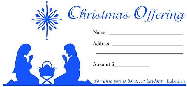 Value Offering Envelope (Pk of 100) - Christmas Offering