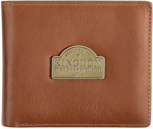 Christian Art Gifts Genuine Full Grain Leather Rfid Blocking Scripture  Wallet for Men: Seek First the Kingdom - Matthew 6:33 Inspirational Bible  Verse