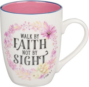 Christian Art Gifts Novelty Floral Ceramic Scripture Coffee & Tea