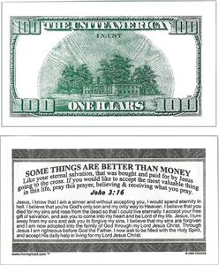 Money Tract 10 Dollar Bill 3 Packs Of 100
