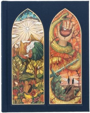 CSB Notetaking Bible, Stained Glass Edition, Sapphire Cloth Over Board