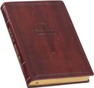 KJV Holy Bible, Giant Print Standard Size Faux Leather Red Letter Edition - Ribbon Marker, King James Version, Pink [Book]