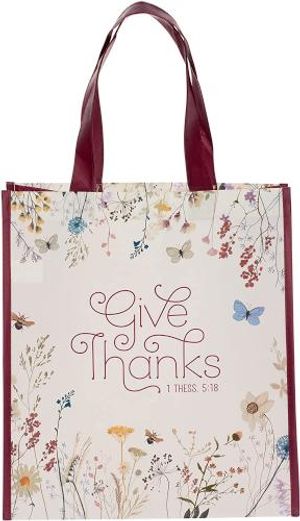 Thankful Tote Bag Inspirational Gift Bag Shopping Bag 