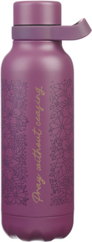 With Love Inspirational Women's Stainless Steel Water Bottle - Pray ...