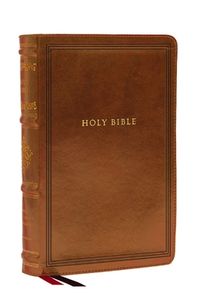 Nkjv Large Print Reference Bible, Brown Leathersoft, Red Letter 