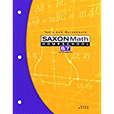 Saxon Math Homeschool 8/7 Tests and Worksheets | Christian Connection
